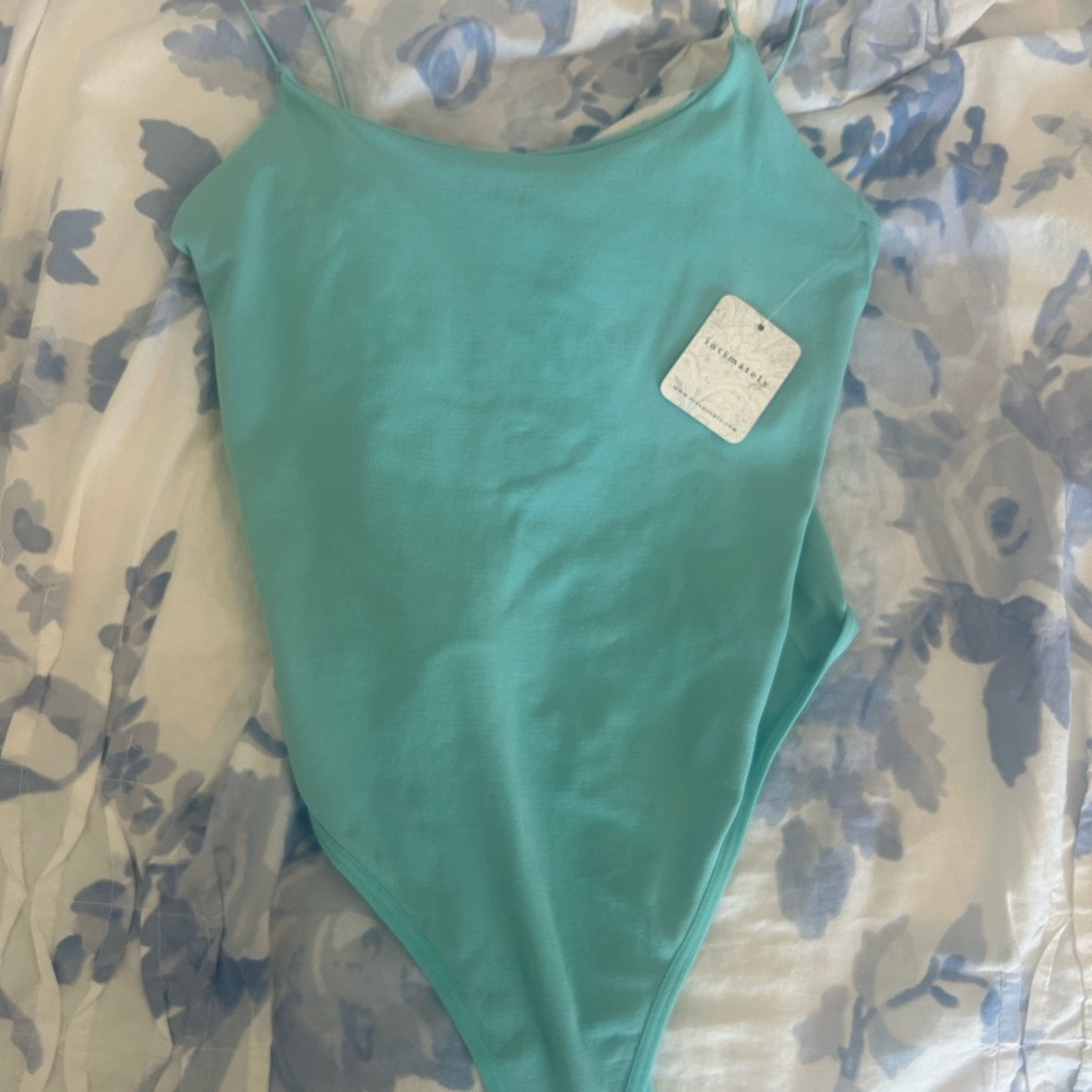 Free People Teal Bodysuit